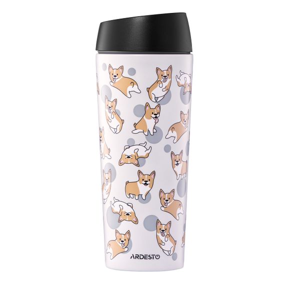 Термочашка Ardesto Сoffee Time Сorgi AR2645СR 450 мл біла