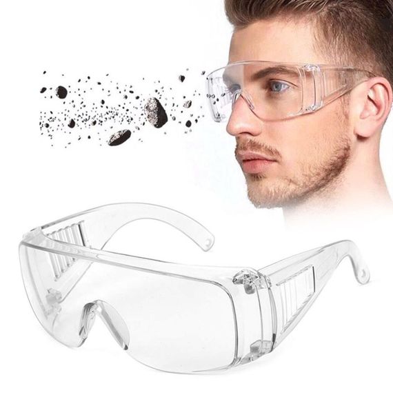 Очки защитные ударопрочные, Прозрачные / Пластиковые очки для защиты глаз открытого типа