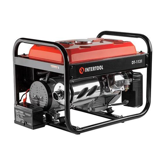 Генератор бензиновий 2.8/3 кВт, 220 В, 15 л, електро+ручний старт, мідна обмотка, STORM INTERTOOL DT-1131 | Зображення 1