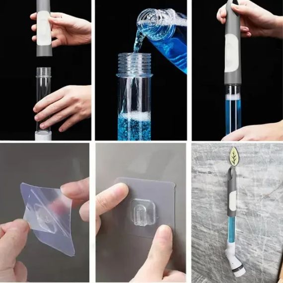 Щітка електрична 8 насадок,360 градусів Cleaning brush AND 1-33 | Зображення 3