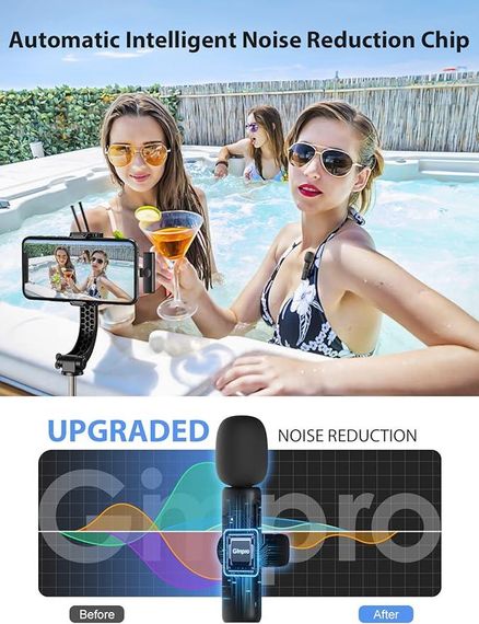 Петличний мікрофон, 2,4 ГГц【Lightning】 Бездротовий петличний мікрофон для телефонів iOS Планше | Зображення 2