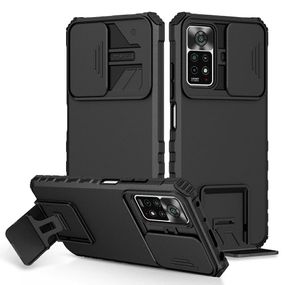 Чохол Kickstand із захистом камери для Xiaomi Redmi Note 11 4G / 11s / Note 12s колір Чорний