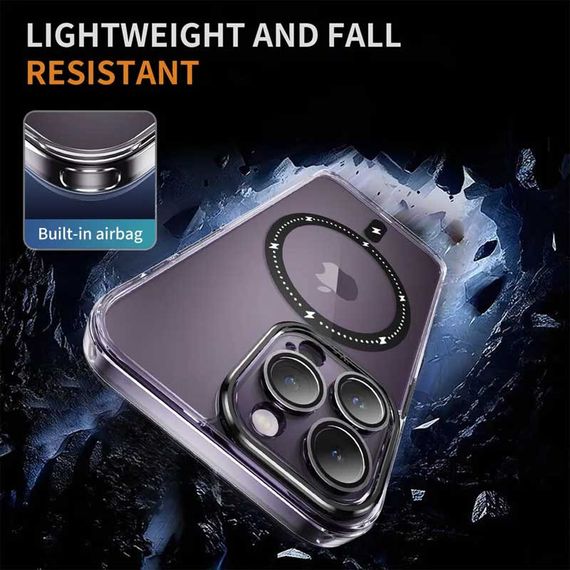 Чехол TPU+PC Colorful with MagSafe для Apple iPhone 12 Pro (6.1") Black | Зображення 7