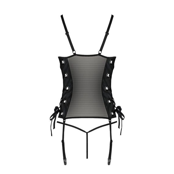 Сітчастий корсет з екошкіри Passion Passion Malwia Corset, L/XL | Зображення 5