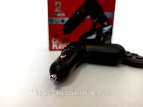 Фм модулятор для автомагнитолы с блютузом, fm трансмиттер HZ H33 от прикуривателя с bluetooth, 2 USB, microSD | Зображення 6