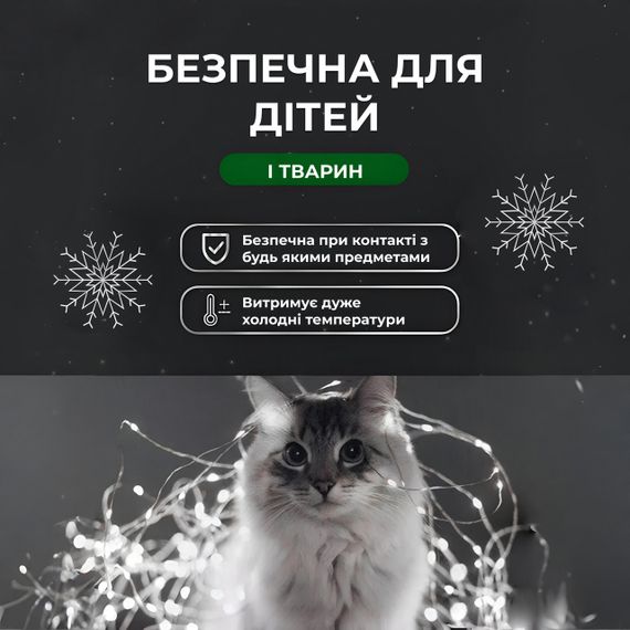 Гірлянда роса на пульті 200 метрів на 2000 led світлодіодів крапля на білому дроті біла | Зображення 2