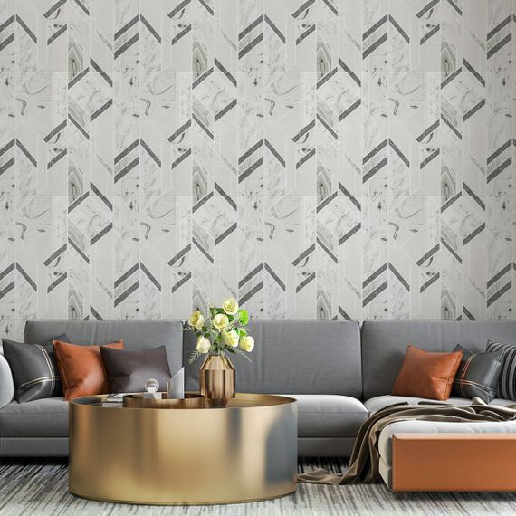 Панель стінова 3D 700х700х4мм абстракція сіра (D) SW-00001990 | Зображення 3