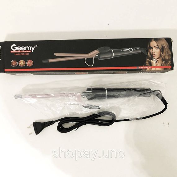 Плойка GEMEI GM‐2825 9 мм - афрокудри, турмалин, 190°C, 35W, гофре, вращение шнура, термонаконечник | Зображення 5