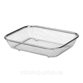 Сито-кошик для миття овочів та фруктів 29.5х21х6 см друшляк з нержавіючої сталі HP-19-23-M
