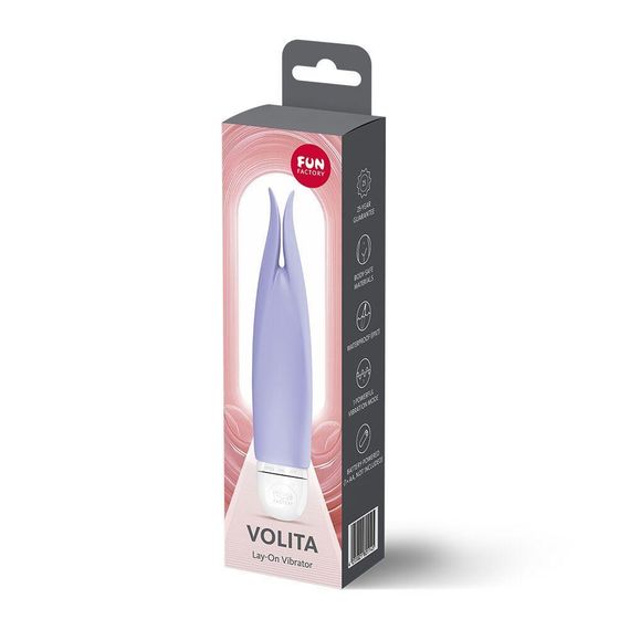 Вібратор з пелюстками Fun Factory VOLITA purple, компактний, дуже тихий, на батарейках Sex Aura | Зображення 6