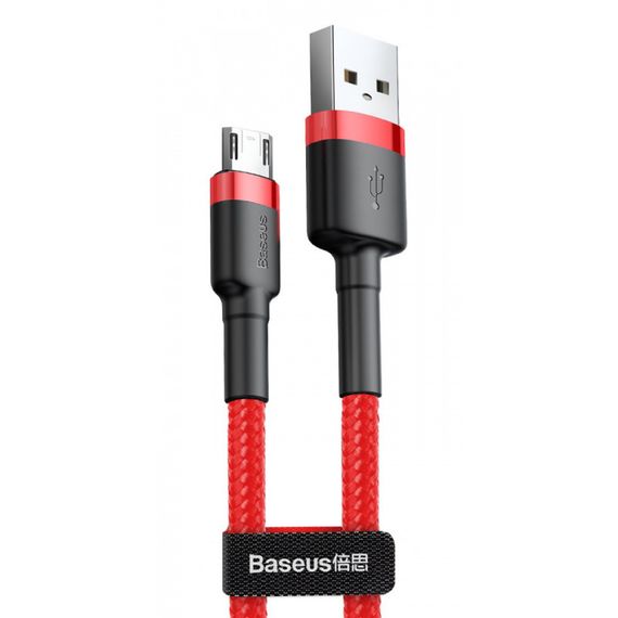 Дата кабель Baseus Cafule MicroUSB Cable 2.4A (1m) (CAMKLF-B) Червоний