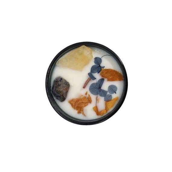 Свічка соєва з камінням та квітами Hop Hare Сонце 175г 5056368334719 | Зображення 2