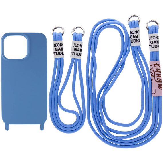 Чехол TPU two straps California для Apple iPhone 12 Pro / 12 (6.1") Синий / Cosmos blue