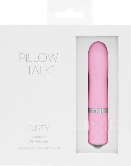 Розкішний вібратор PILLOW TALK - Flirty Pink з кристалом Сваровські, гнучка голівка | Зображення 7