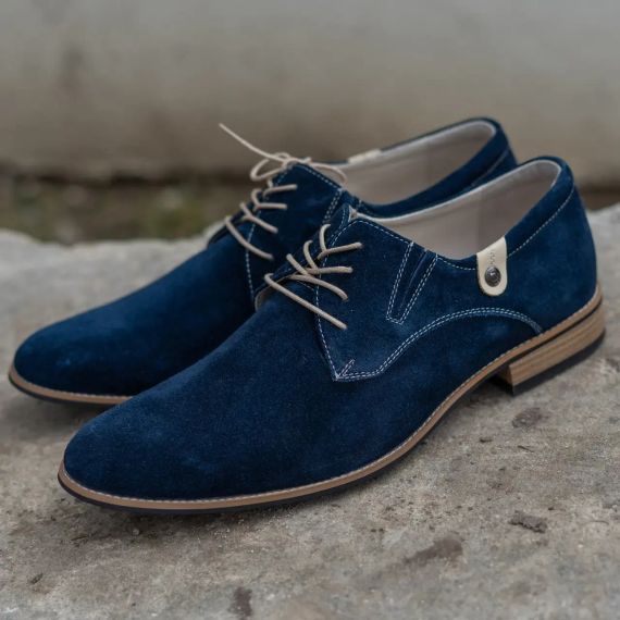 Сині замшеві туфлі 43 розмір – якість гарантуємо! | Зображення 5