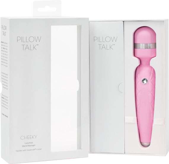Розкішний вібромасажер PILLOW TALK - Cheeky Pink з кристалом Swarovsky, плавне підвищення потужності | Зображення 9