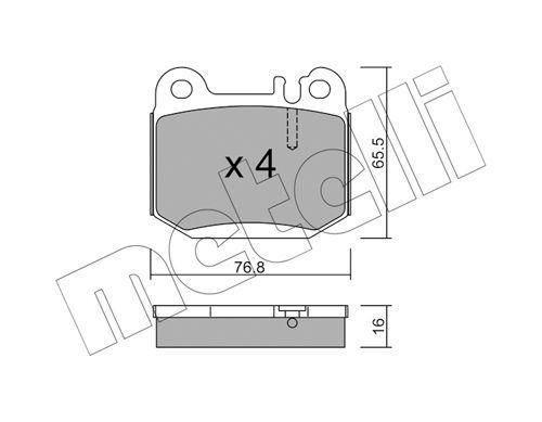 Колодки тормозные задние Mercedes Benz M-class W163 98-05 Maserati Quattroporte V 04- 22-0564-0 | Зображення 7
