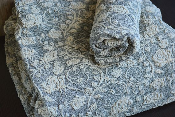 Жакардовий чохол на кутовому диван Roza з спідницею Ванільний | Зображення 1