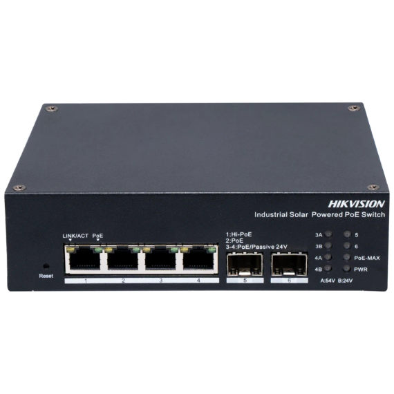 Hikvision DS-3T1506HP-EI-UPS PoE Комутатор 4 порти керований