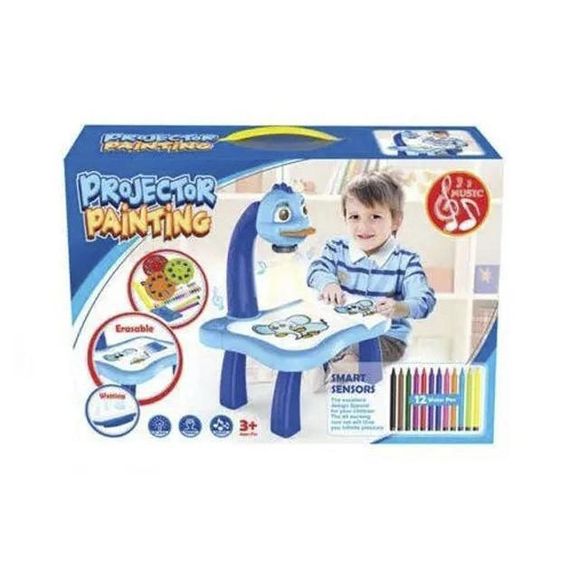 Детский стол проектор для рисования с подсветкой Projector Painting. HC-845 Цвет: голубой | Зображення 4