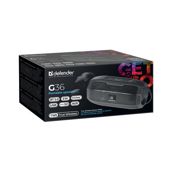 Портативна колонка Defender (65036)G36 5Вт, FM/microSD/USB, Black | Зображення 5