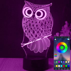 Акриловый светильник-ночник управление с телефона Сова tty-n001478