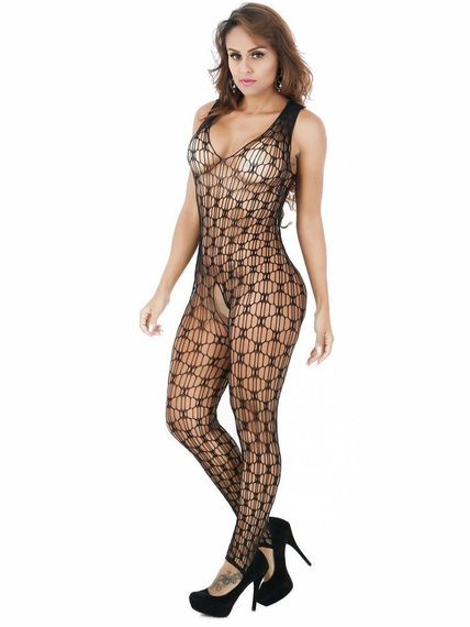 БодіСтокінг (Боді комбінезон Сітка) Babydoll 42 Чорний W228 | Зображення 1