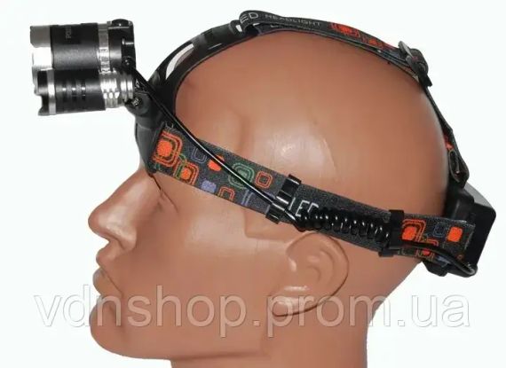 Мощный налобный светодиодный фонарик 3 в 1 RJ-3000, налобный фонарь, светодиодный фонарь | Зображення 6