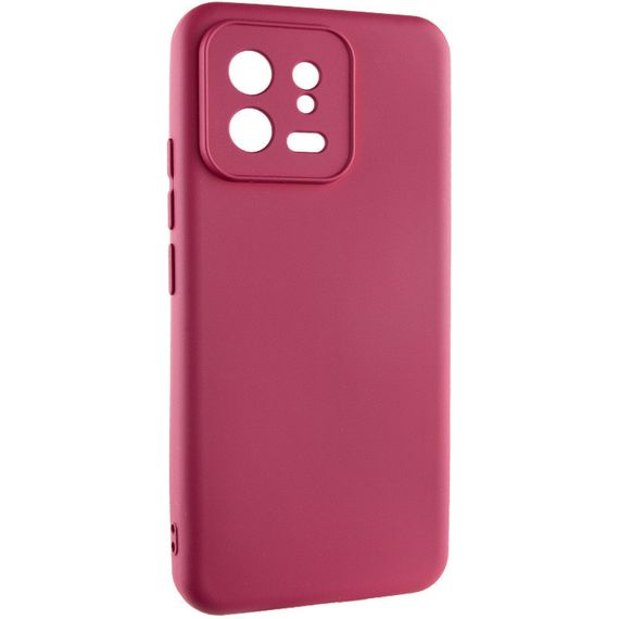 Чехол Silicone Cover Lakshmi Full Camera (A) для Xiaomi 13 Full camera, Бордовый / Marsala | Зображення 1