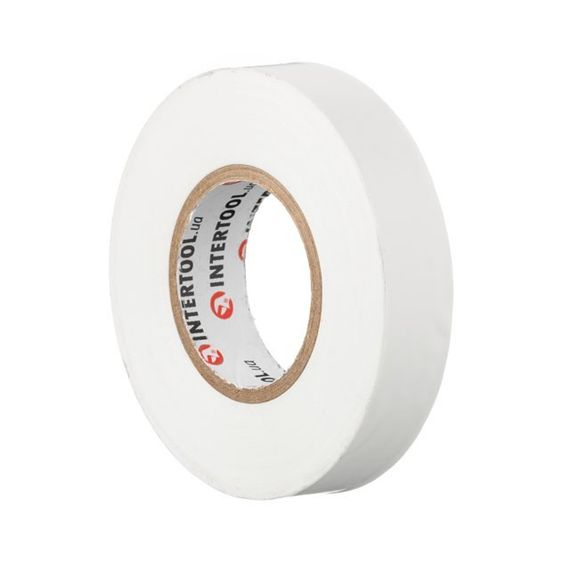 Стрічка ізоляційна 0.15 мм*17 мм*25м біла INTERTOOL IT-00631 | Зображення 2