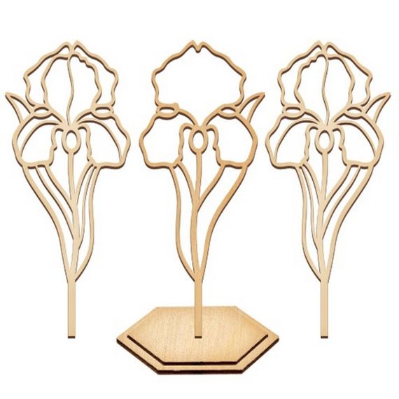 Набір для вітражного живопису за номерами "Ніжний ірис" FDSGK-013 | Зображення 2