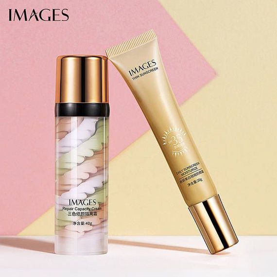 Набір 2в1 вирівнююча база під макіяж + крем для обличчя сонцезахисний SPF35 IMAGES | Зображення 5