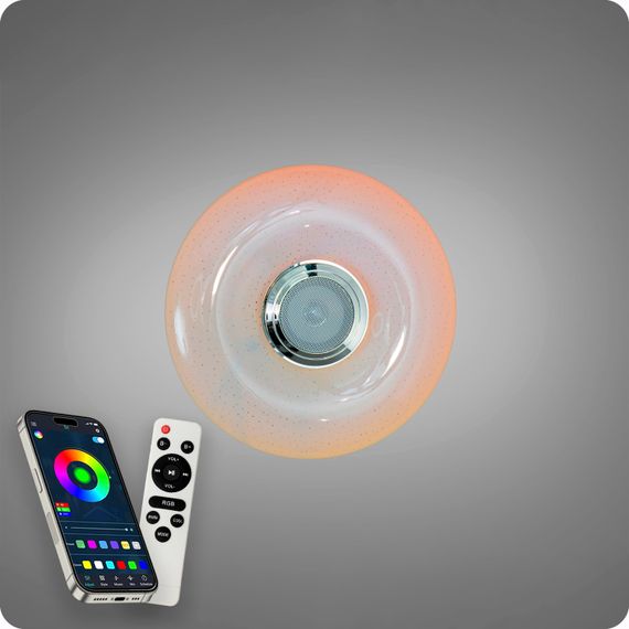 Люстра світлодіодна 517 Dlight RGB з пультом і  колонкою 45Вт Білий (02146) | Зображення 5