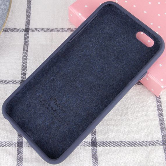 Чехол Silicone Case Full Protective (AA) для Apple iPhone 6/6s (4.7") Темно-синий / Midnight blue | Зображення 2