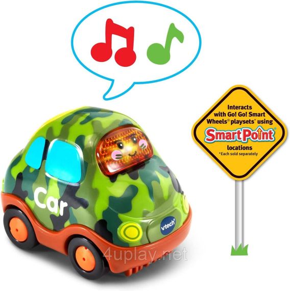 Набір розумних машинок VTech Go! Go! Smart Wheels Camo Car & Race Car Оригінал | Зображення 5