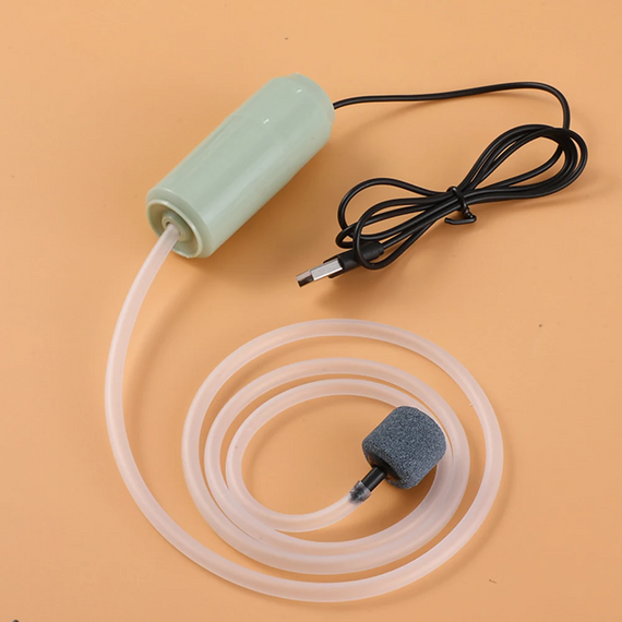 Мініатюрний кисневий компресор USB для акваріума green | Зображення 1