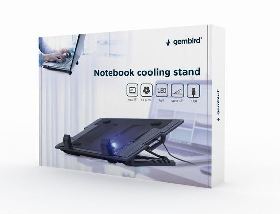 Підставка під ноутбук Gembird NBS-1F17T-01, чорна | Зображення 4