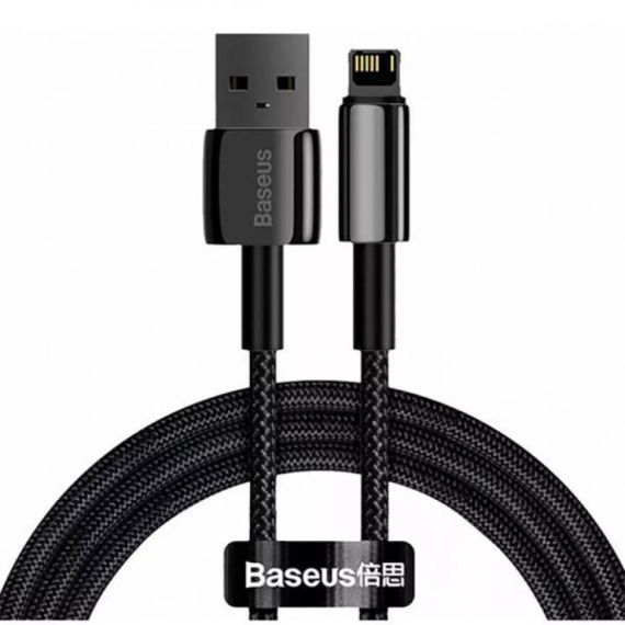 Кабель Baseus Tungsten Gold Fast Charging Lightning 2.4A (2m) | Зображення 1