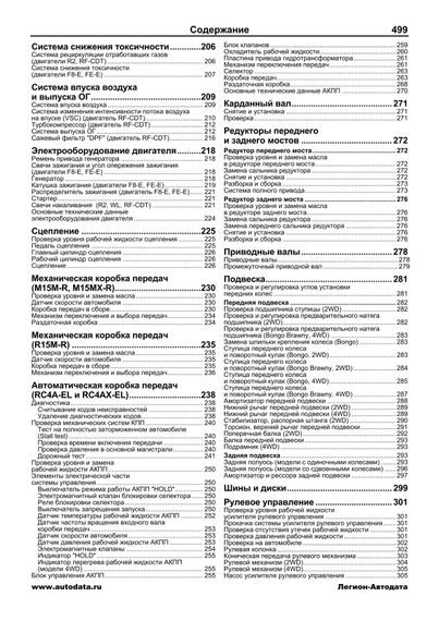 Mazda Bongo / Bongo Brawny / Nissan Vanette. Посібник з ремонту й експлуатації. Книга | Зображення 3