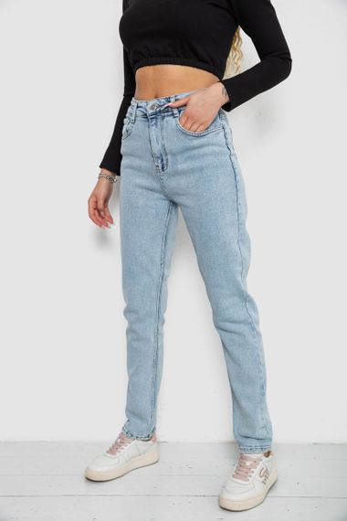 Джинси жіночі MOM, колір блакитний, 244R1407 | Зображення 2