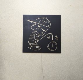 Панно декоративне картина на стіну BMW vs Mercedes 600х600 acr-p000172