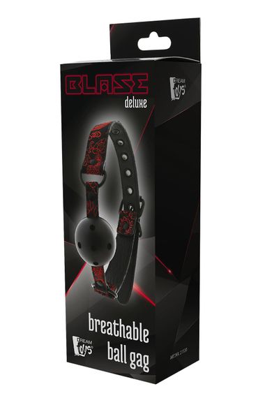 Кляп BLAZE DELUXE BREATHABLE BALL GAG, Червоний, Регульований | Зображення 1