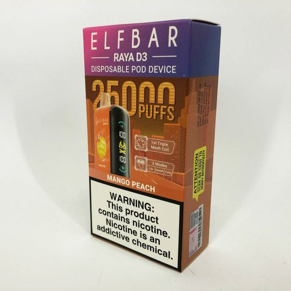 Elf Bar Raya D3 25000 смак Манго Персик (Mango Peach) | Зображення 2