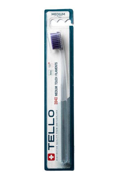 Зубна щітка Tello 3940 Medium, d 0.15mm, фіолетова