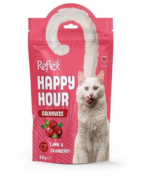 Лакомство для кошек с ягненок и клюквой Reflex Happy Hour, 60 гр