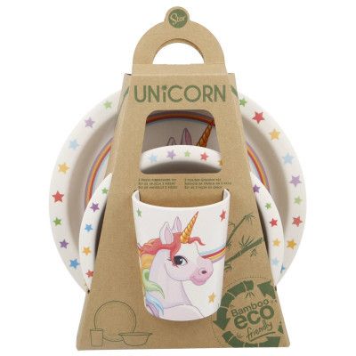 Набір дитячого посуду Stor Unicorns, Bamboo Set (Stor-01005) | Зображення 1