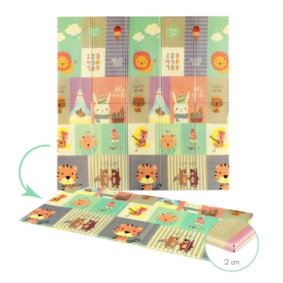Складной детский коврик MD04 ZOO 195x180 см от NILS FUN | Зображення 4
