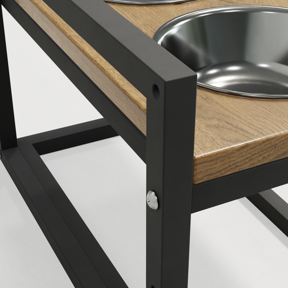 Миски на регулируемой подставке для средних собак Hollky Flex M (2 × 0.85 л) FM-422530-GRNT | Зображення 3