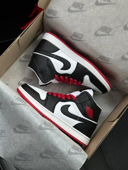 Женские кроссовки N-ik-e Air Jordan 1 Retro HD Black Red , Вьетнам , весна/лето/осень 37 | Зображення 8