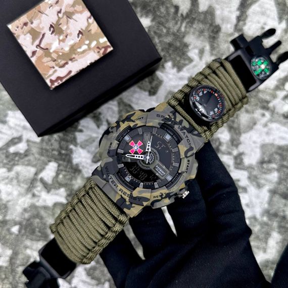 Patriot 005CMGRSU ЗСУ Зелений камуфляж Паракордовий ремінець Army Green + Коробка. | Зображення 1